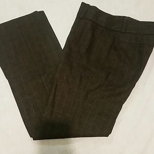 ANNE TAYLOR WOOL BROWN TWEED DRESS PANTS